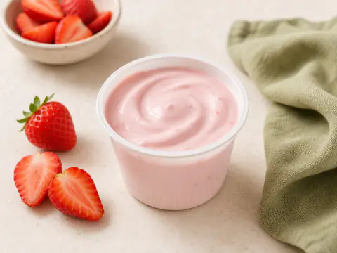 Yaourt aromatisé à la fraise